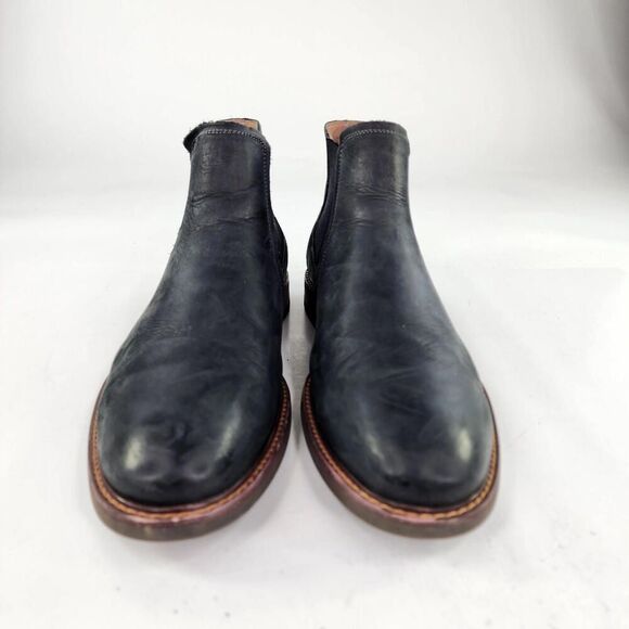 Florsheim Men's Chalet Boot US 12 M Chelsea Pull On Black Leather Plain Toe - Picture 2 of 11